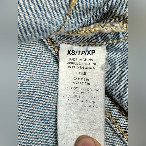 🟢Women’s GARAGE Denim Sweater Jacket Sz XS Casual Street wear Fall - Picture 8 of 9